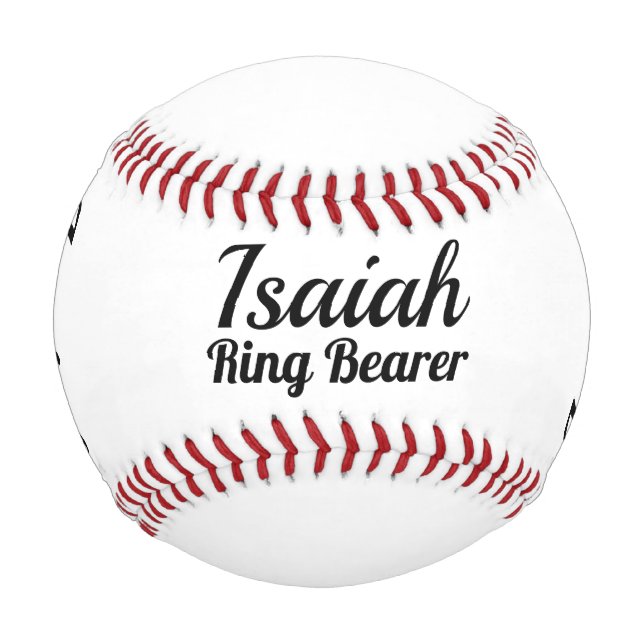 Ring Bearer Invitation - Personalized Baseball (Front)