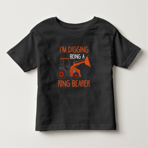 Ring Bearer Kid Tractor lover Wedding Son Farmer Toddler T_shirt