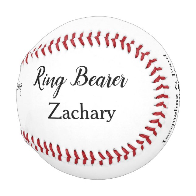 Ring Bearer Personalized Name Baseball (Front Right)