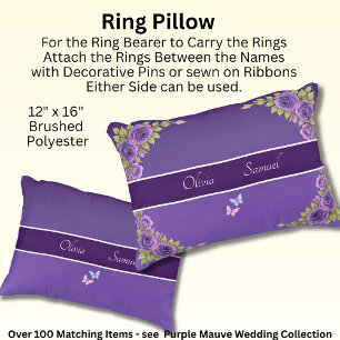 Ring Bearer Pillow With Bride & Groom Names