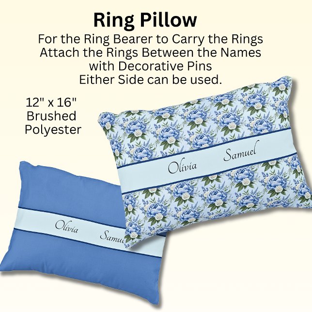 Ring Bearer Pillow With Bride & Groom Names (Creator Uploaded)