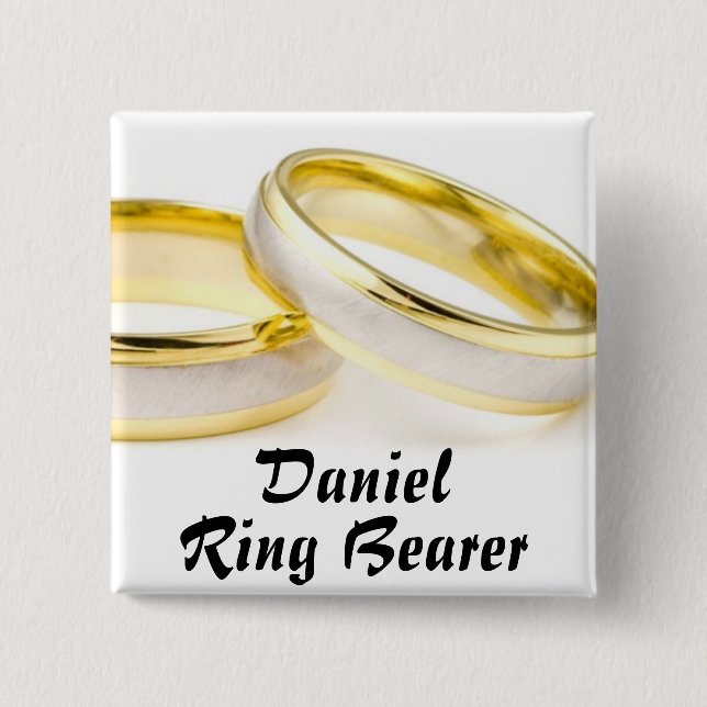 Ring Bearer Pinback Button (Front)