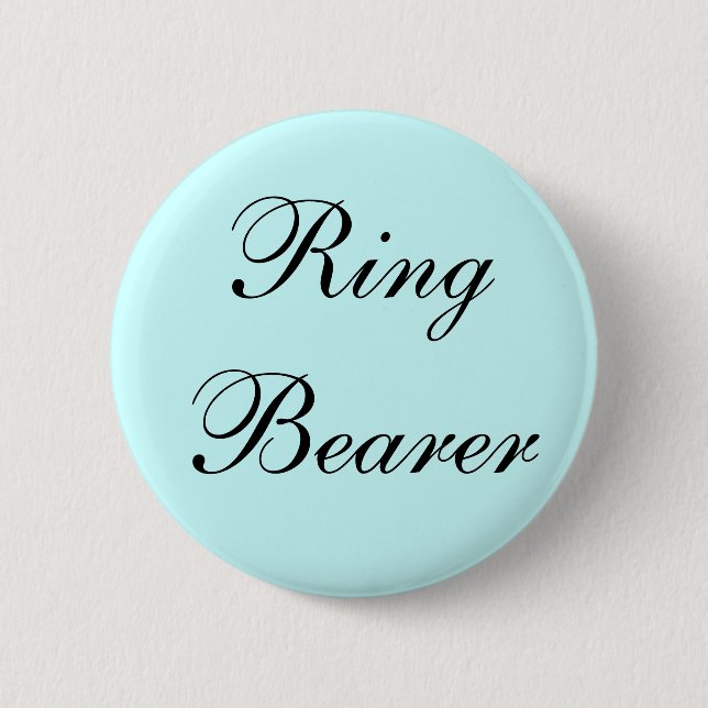 Ring Bearer Pinback Button (Front)