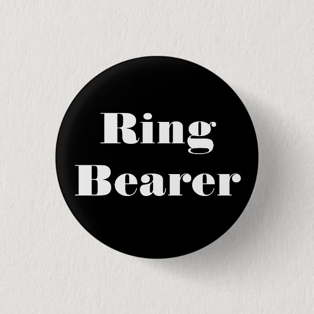 Ring Bearer Pinback Button (Front)