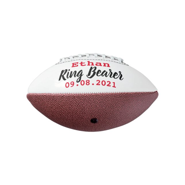 Ring Bearer Proposal Gift Mini Football (Rotated 270)