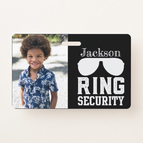 Ring Bearer Proposal Gift Ring Security Badge