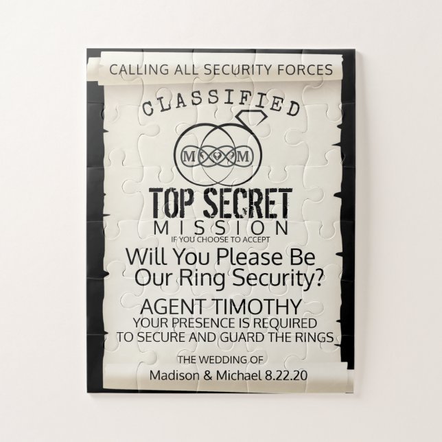 Ring Bearer Puzzle Invitation (Vertical)