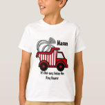 Ring Bearer Red Dump Truck T-shirt at Zazzle