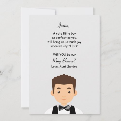 Ring Bearer Request Card