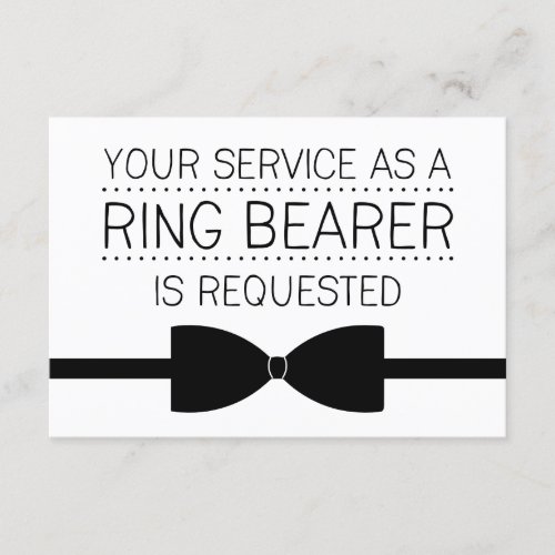 Ring Bearer Request | Groomsmen Invitation