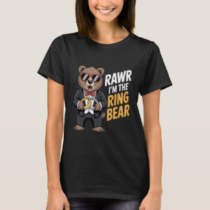 Ring Bearer Ring Security Funny Wedding Party Bear T-Shirt