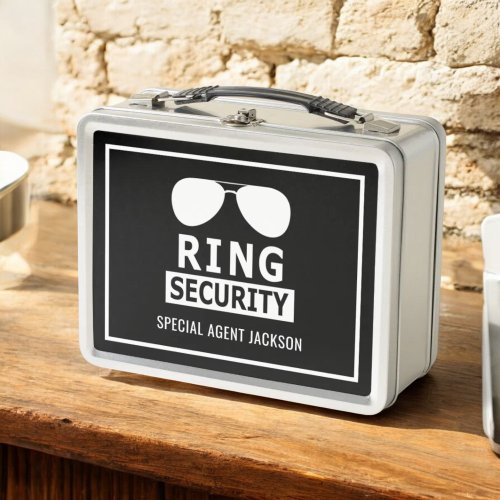 Ring Bearer Ring Security Personalized Briefcase Metal Lunch Box