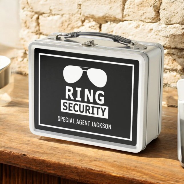 Ring Bearer Ring Security Personalized Briefcase Metal Lunch Box (Creator Uploaded)