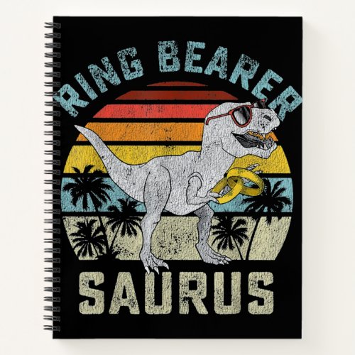 Ring Bearer Saurus Dinosaur Wedding Notebook
