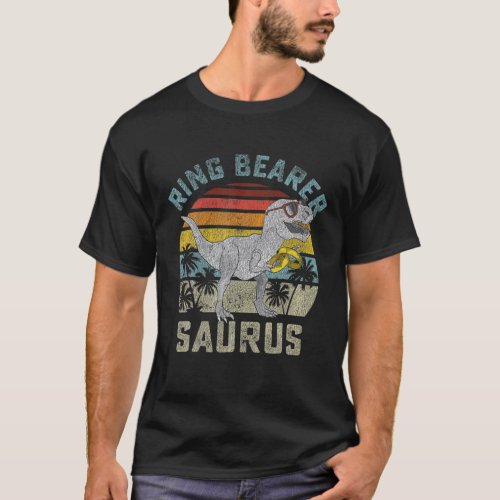 Ring Bearer Saurus Dinosaur Wedding T Rex Ring Sec T_Shirt
