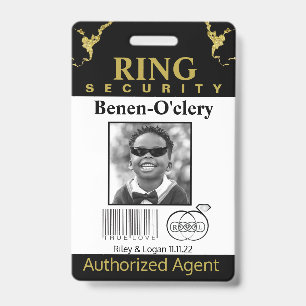 Ring Bearer Security Badge