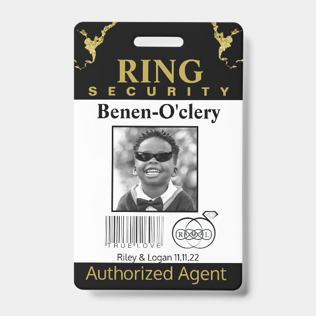 Ring Bearer Security Badge (Front)