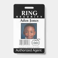 Ring Bearer Security Badge