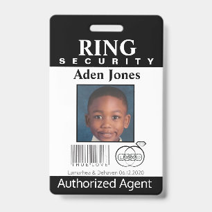 Ring Bearer Security Badge