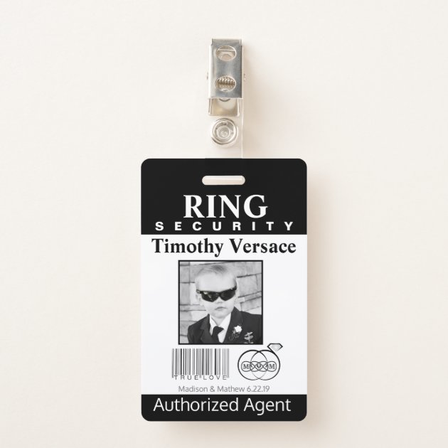 Ring Bearer Security Badge | Zazzle.com