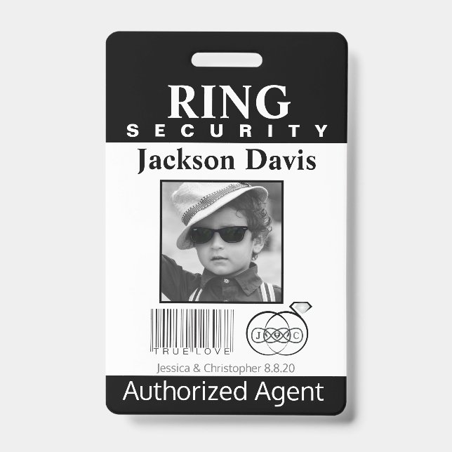 Ring Bearer Security Badge (Front)