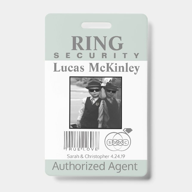 Ring Bearer Security Badge (Front)