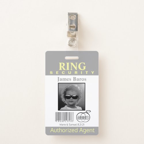 Ring Bearer Security Badge