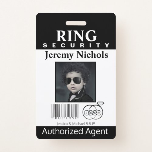 Ring Bearer Security Badge