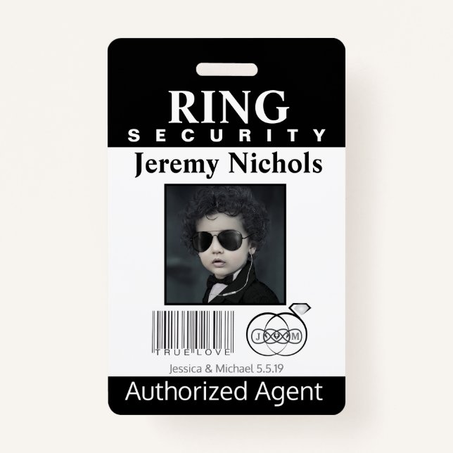 Ring Bearer Security Badge (Front)
