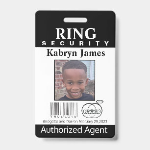 Ring Bearer Security Badge