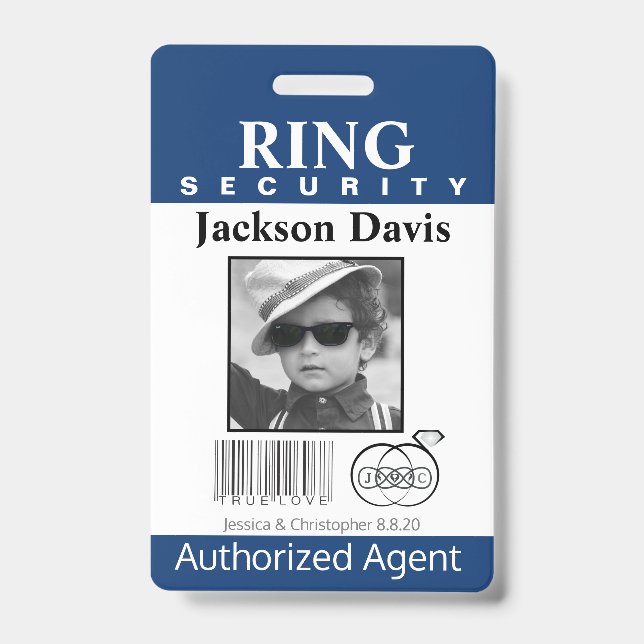 Ring Bearer Security Badge (Front)