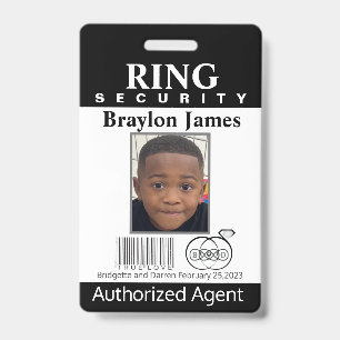 Ring Bearer Security Badge