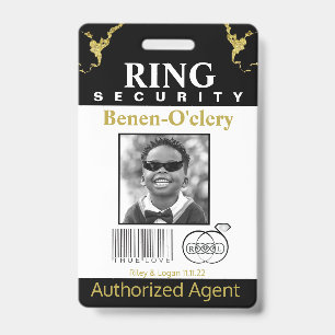 Ring Bearer Security Badge