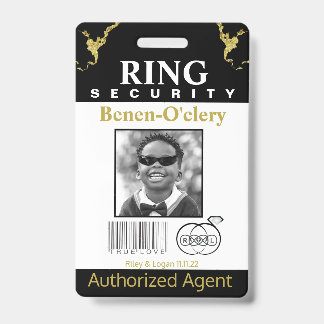 Ring Bearer Security Badge