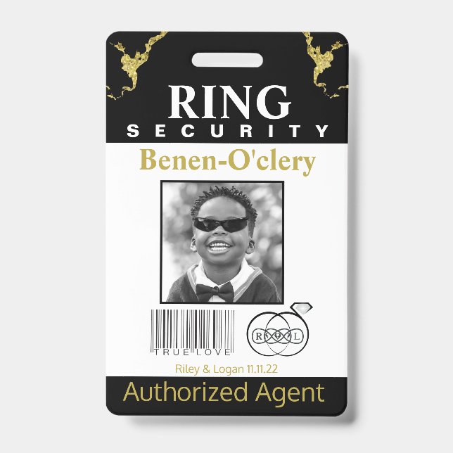 Ring Bearer Security Badge (Front)