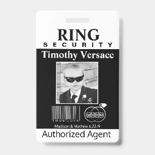 Ring Bearer Security Badge