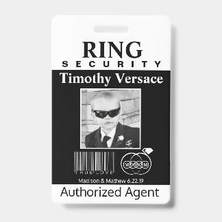 Ring Bearer Security Badge