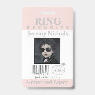 Ring Bearer Security Badge