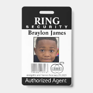 Ring Bearer Security Badge
