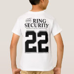 Ring Bearer Security T Shirt<br><div class="desc">Personalize ring security T shirt for your special ring bearer and ushers or groomsman</div>