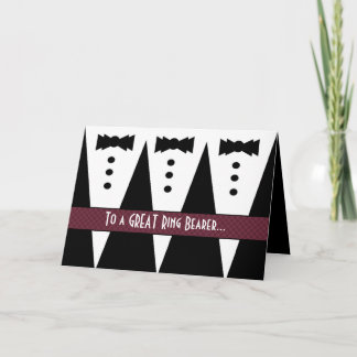RING BEARER Thank You - Three Tuxedos