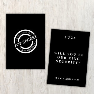 Ring Bearer Top Secret Be Our Ring Security Card