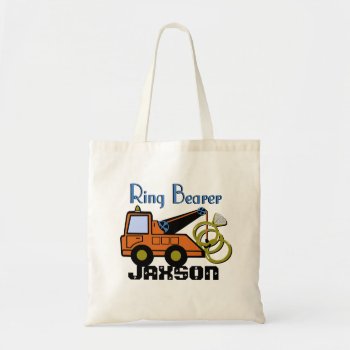 Ring Bearer Tow Truck Tote Bag by weddinghut at Zazzle
