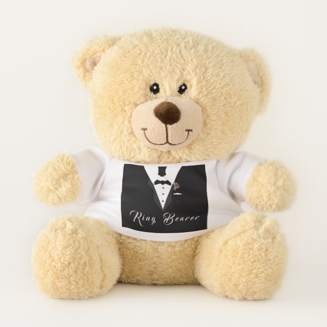 Ring Bearer Tuxedo Teddy Bear (Front)