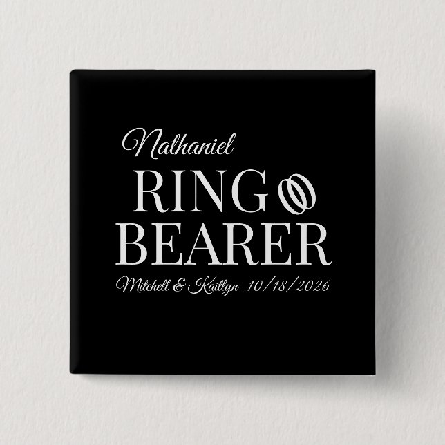 Ring Bearer Wedding Button (Front)