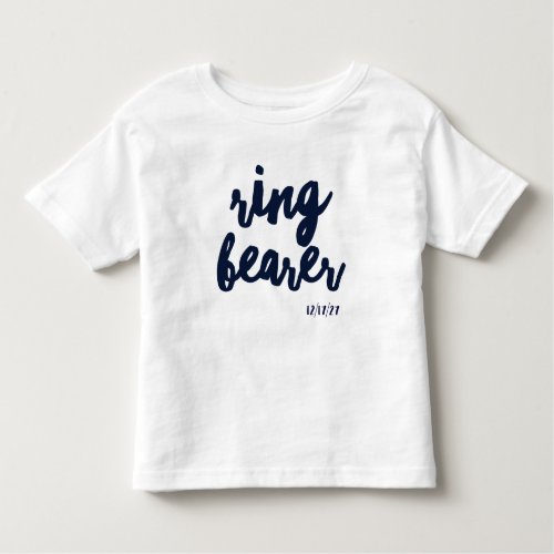 Ring Bearer Wedding Date Toddler T_shirt