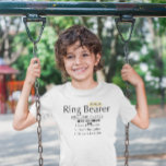 Ring Bearer Wedding Duties T-Shirt<br><div class="desc">ring bearer wedding duties personalized with the ring bearer's name</div>
