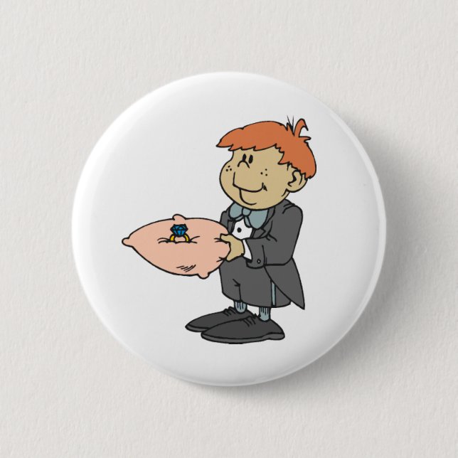 Ring Bearer Wedding Party Pins Buttons (Front)