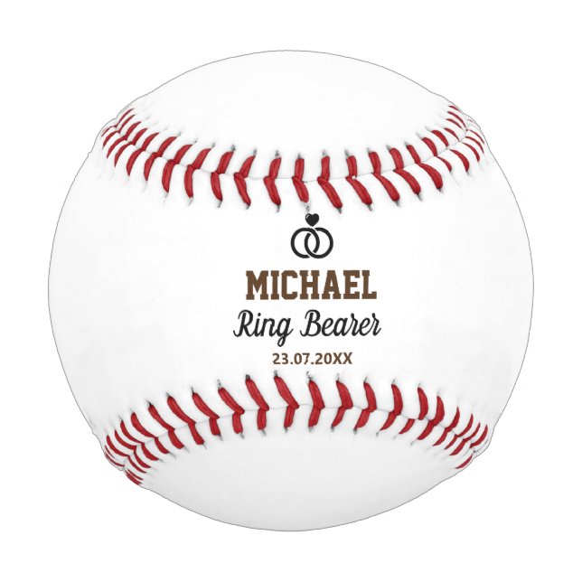 Ring Bearer Wedding Thank You Baseball (Front)