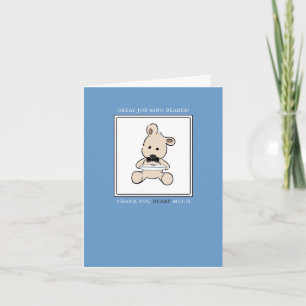 Ring Bearer Wedding Thank You Card - Beary Much